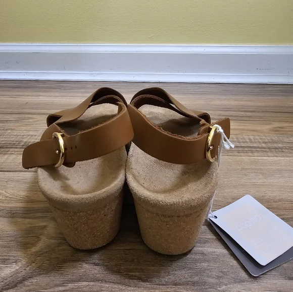 PAPILLIO BY BIRKENSTOCK SAMIRA RING COGNAC,WEDGE Sandal, BLACK,size US 11,EUR 42 - Picture 4 of 16